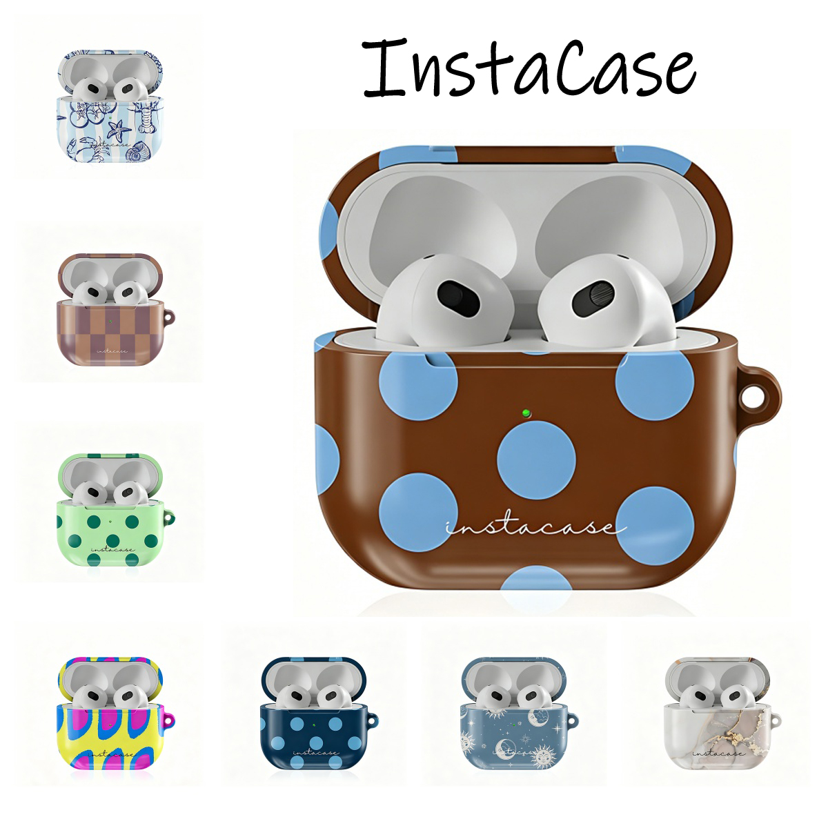 Headphone Case Hard - InstaCase Midnight Breeze Shockproof Protective Glossy