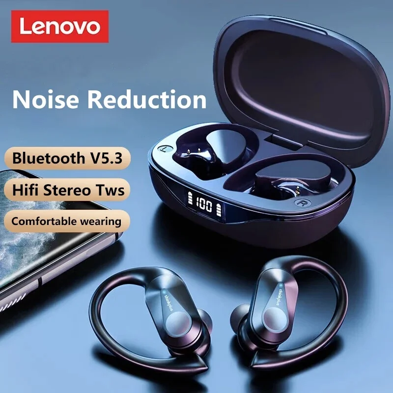 Sports Earphone Hook - Original Lenovo LP75 TWS Bluetooth V5.3