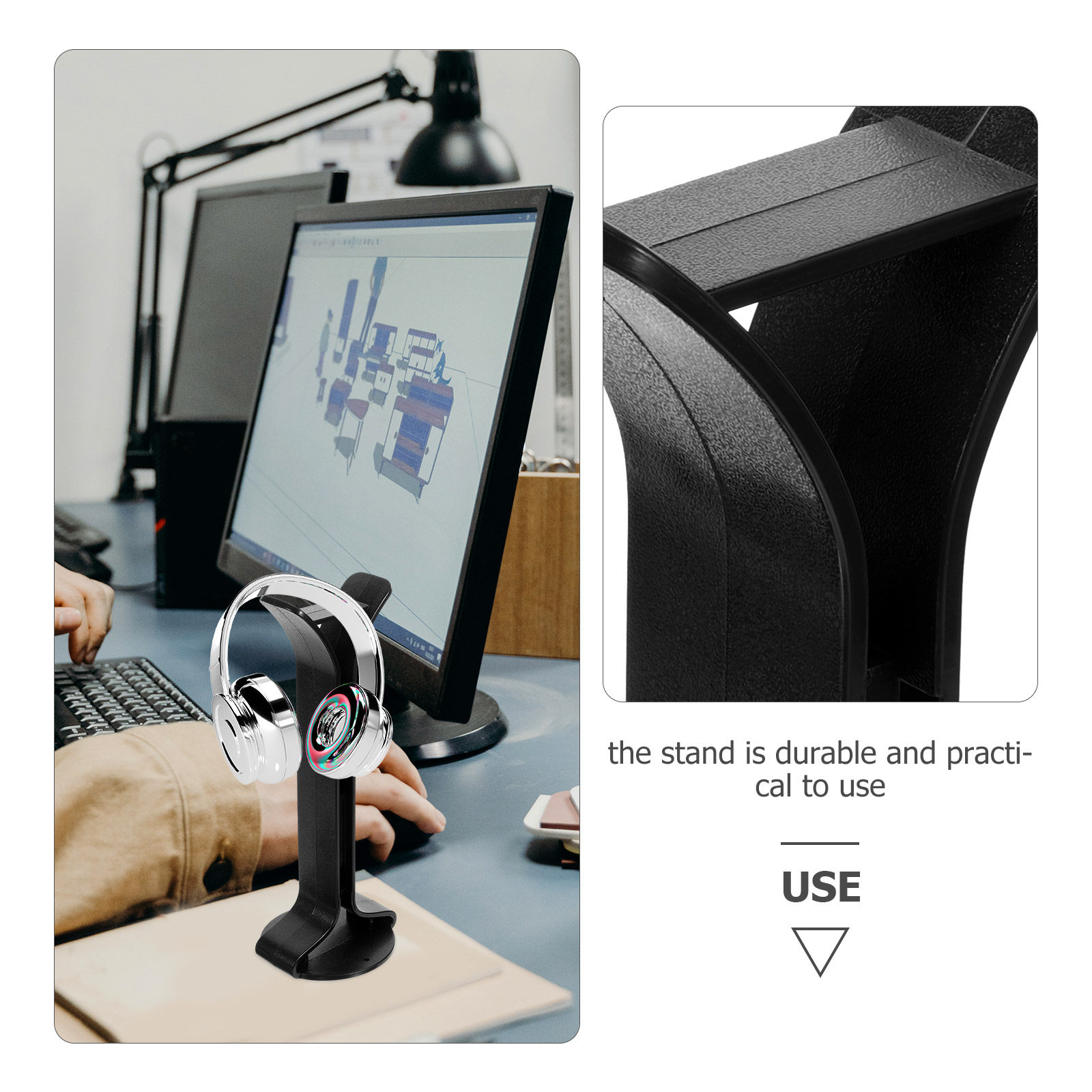 Sturdy Headphone Stand Headset - Headphone Stand Desk ulasan dan harga