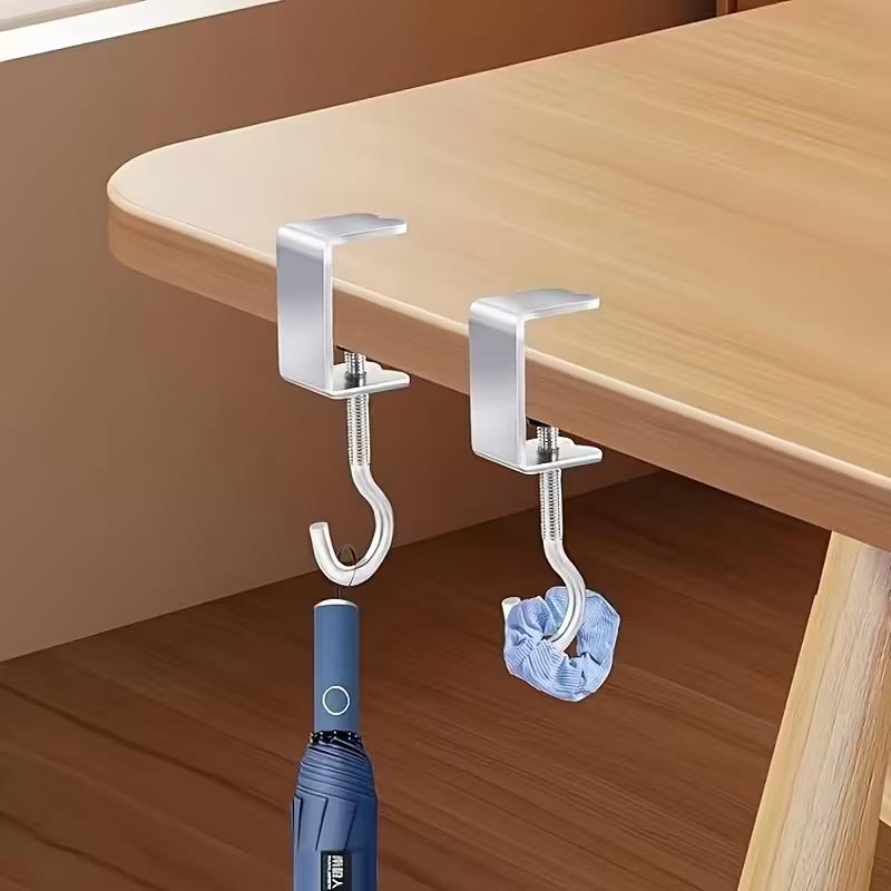 4pcs Removable Desk Hooks: Bac - Headphone Stand Desk ulasan dan harga