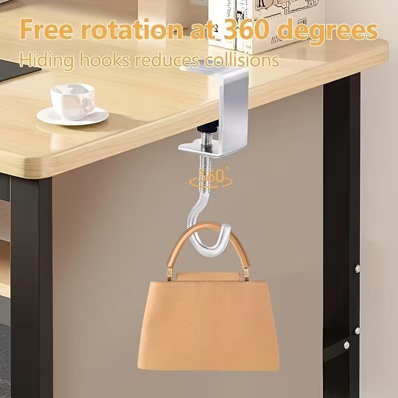 4pcs Removable Desk Hooks: Bac - Headphone Stand Desk ulasan dan harga
