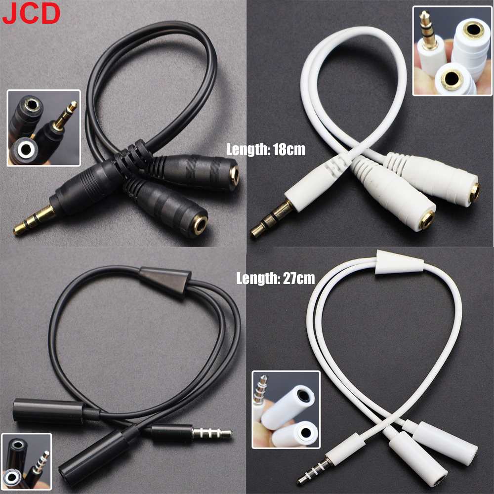 JCD 1Male to 2 Dual Female Y S - Earphone Splitter Jack ulasan dan harga