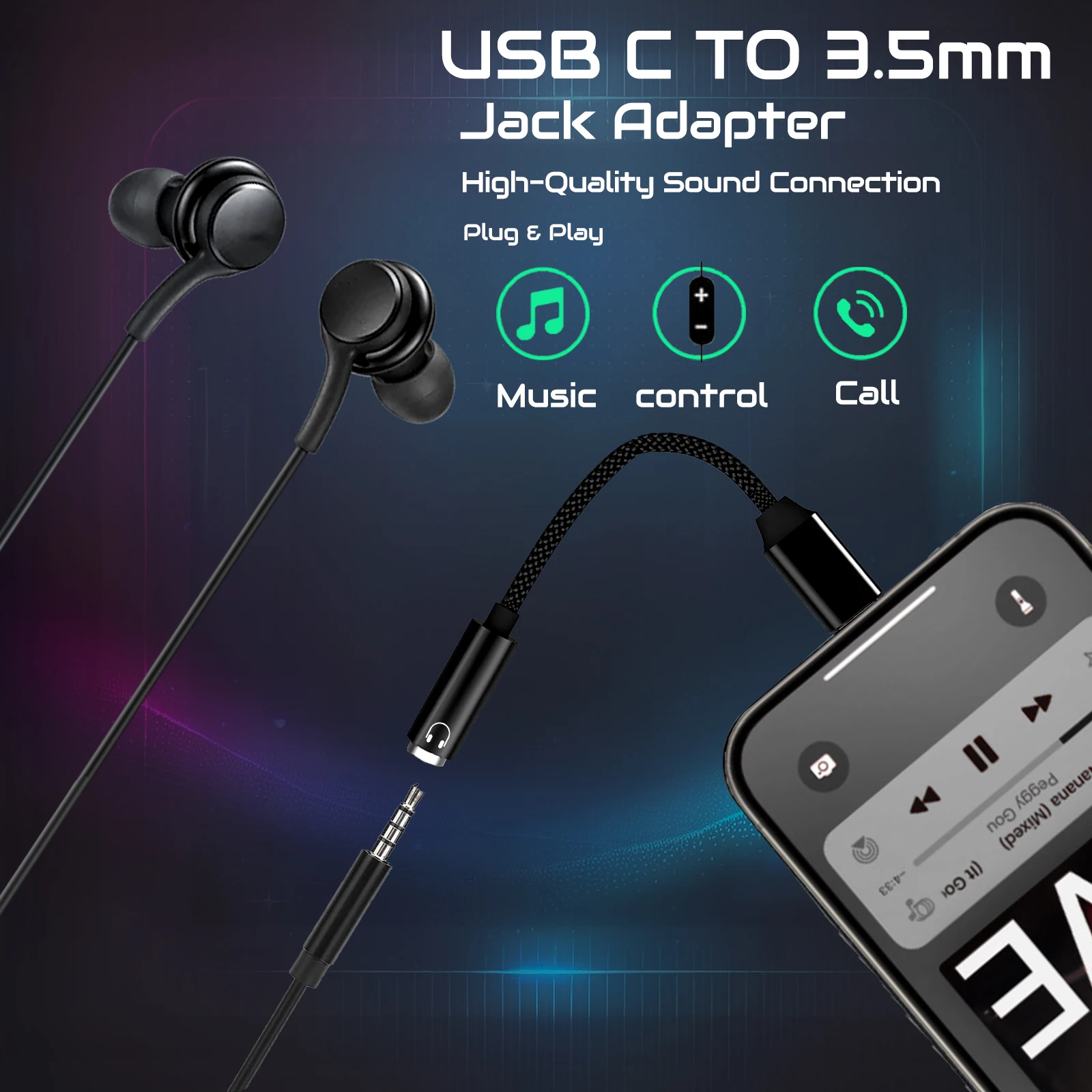 USB Type C 3.5 Jack Adapter US - Cable Extension 3.5 ulasan dan harga
