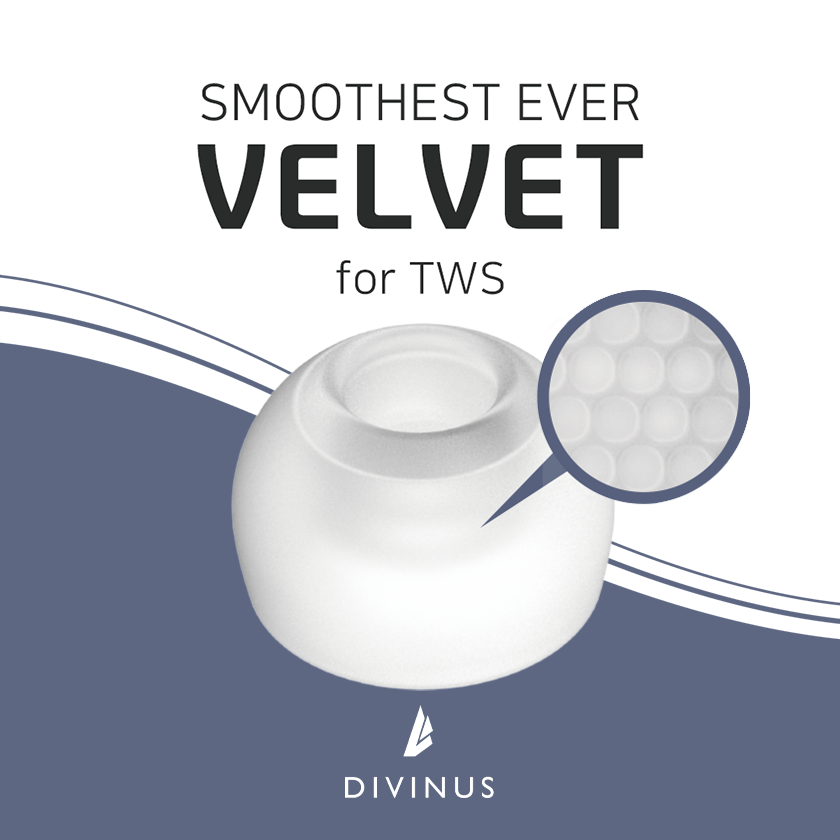 Divinus Velvet Eartips For TWS - Wireless Earbuds Tws ulasan dan harga