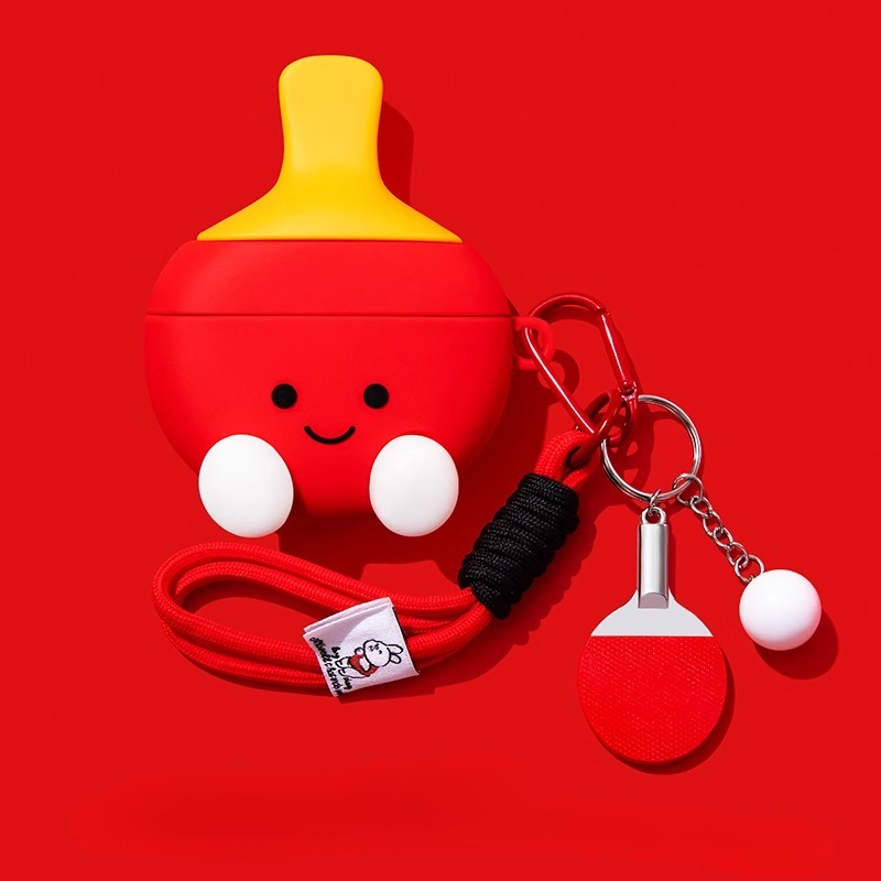 3D Table Tennis Cartoon Cute S - Earbuds Charging Case ulasan dan harga