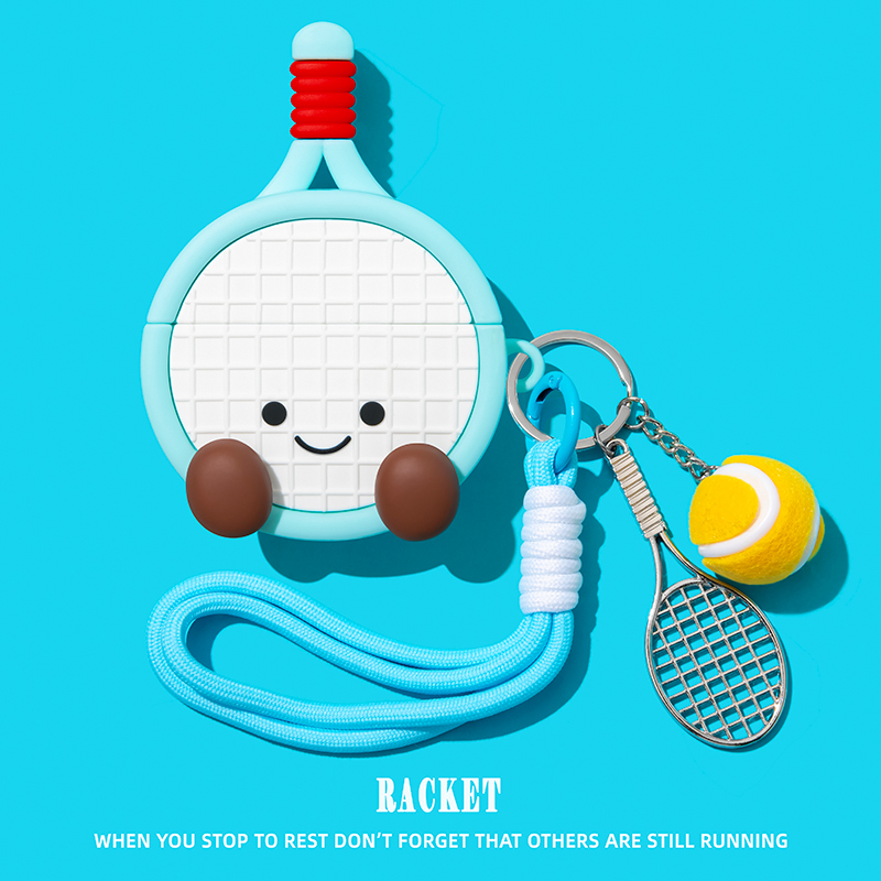 3D Table Tennis Cartoon Cute S - Earbuds Charging Case ulasan dan harga