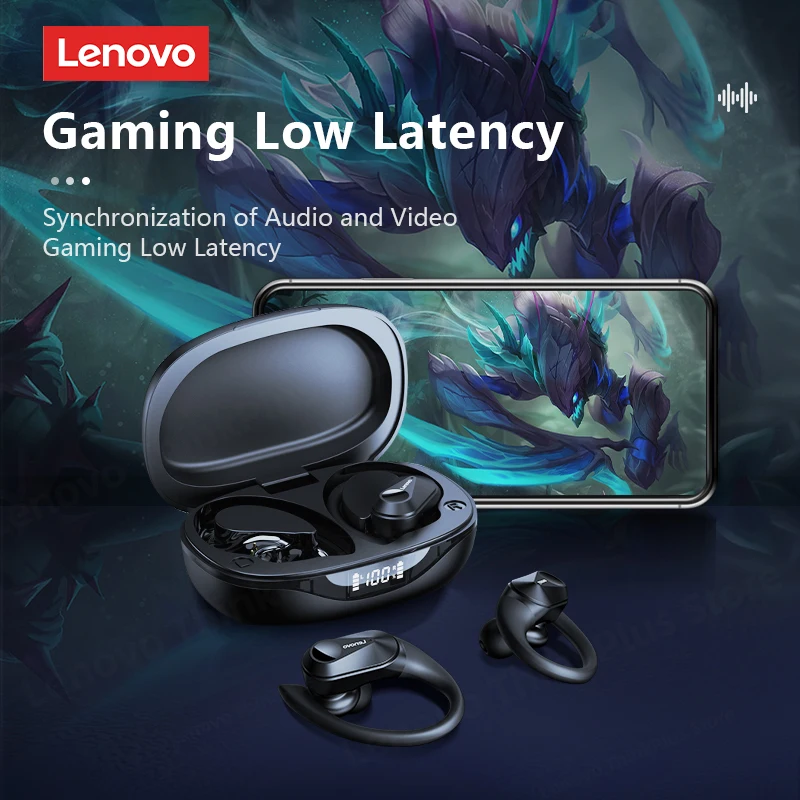 Original Lenovo LP75 TWS Bluet - Sports Earphone Hook ulasan dan harga