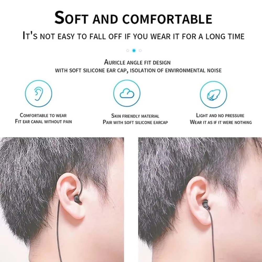 3.5mm Short Wired Headphones S - Noise Cancelling Headphone ulasan dan harga