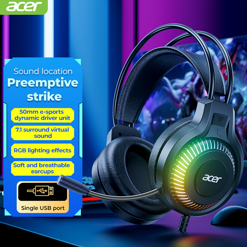 RGB Cool Lighting Wired Earpho - Gaming Headset Rgb ulasan dan harga