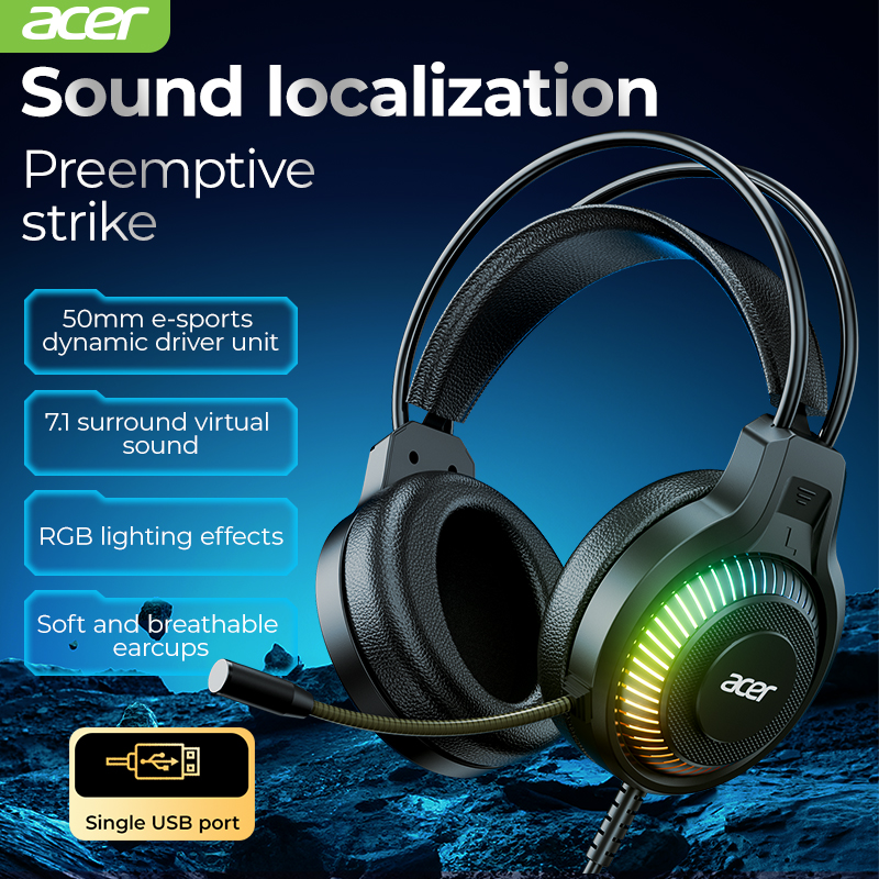 RGB Cool Lighting Wired Earpho - Gaming Headset Rgb ulasan dan harga