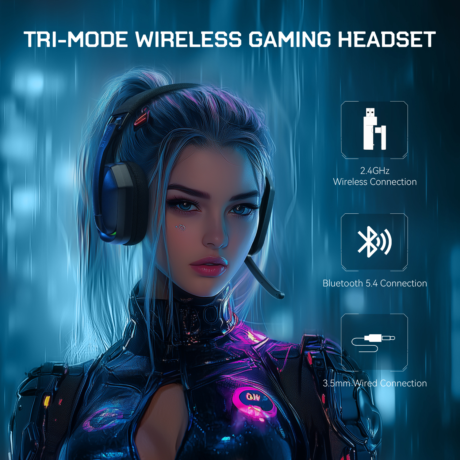 EKSA G19BT 2.4GHz Wireless Gam - Gaming Headset Rgb ulasan dan harga