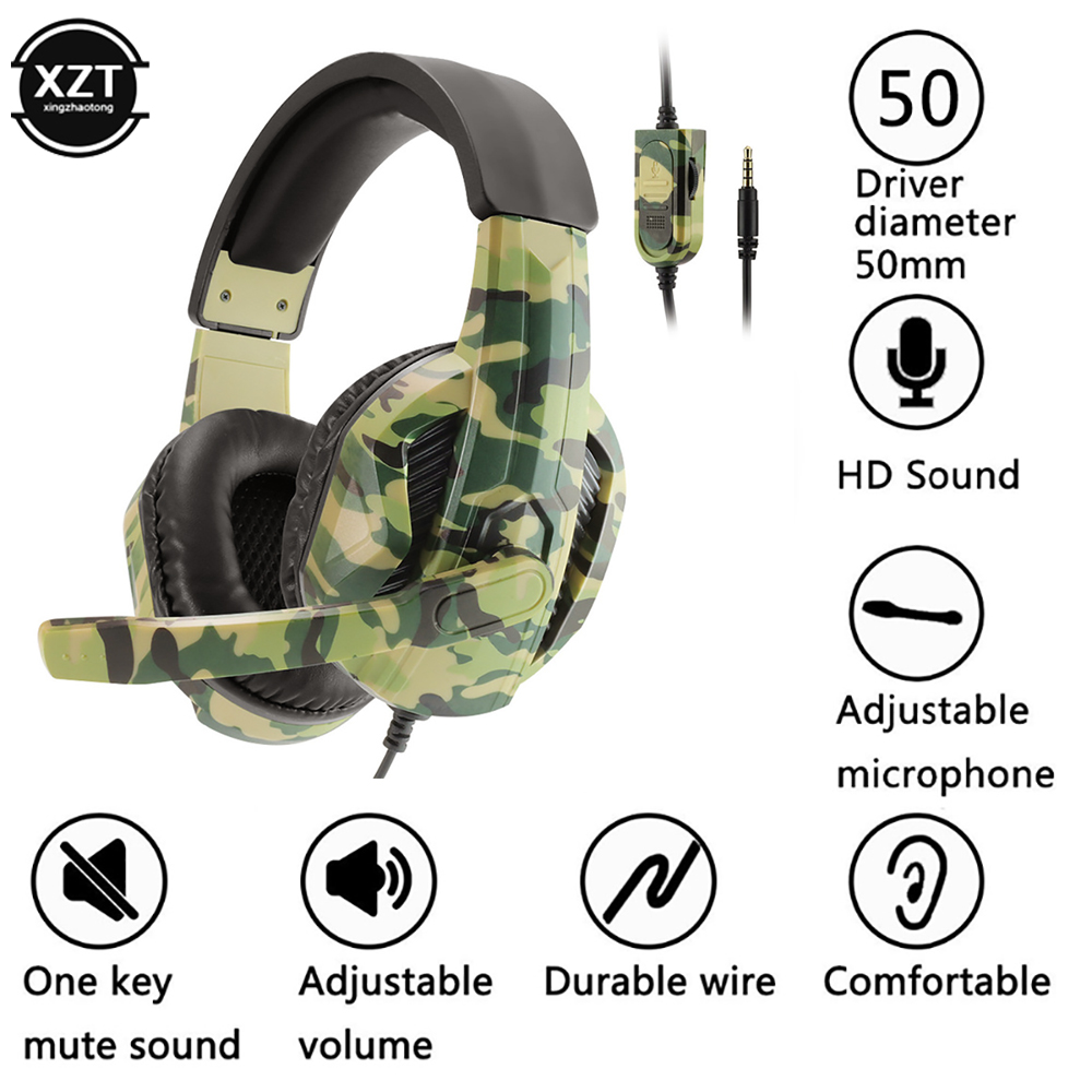 Camouflage Gaming Headset 3.5m - Gaming Headset Rgb ulasan dan harga